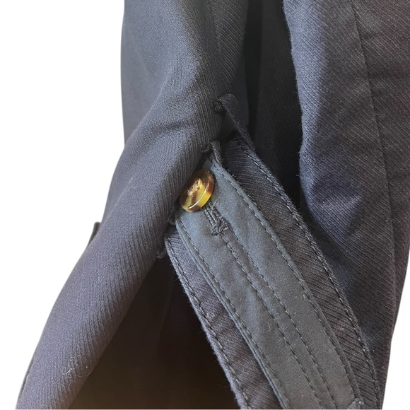 Ann Taylor Navy Double-Breasted Belted Trench Coat – Women’s Medium - Picture 12 of 15